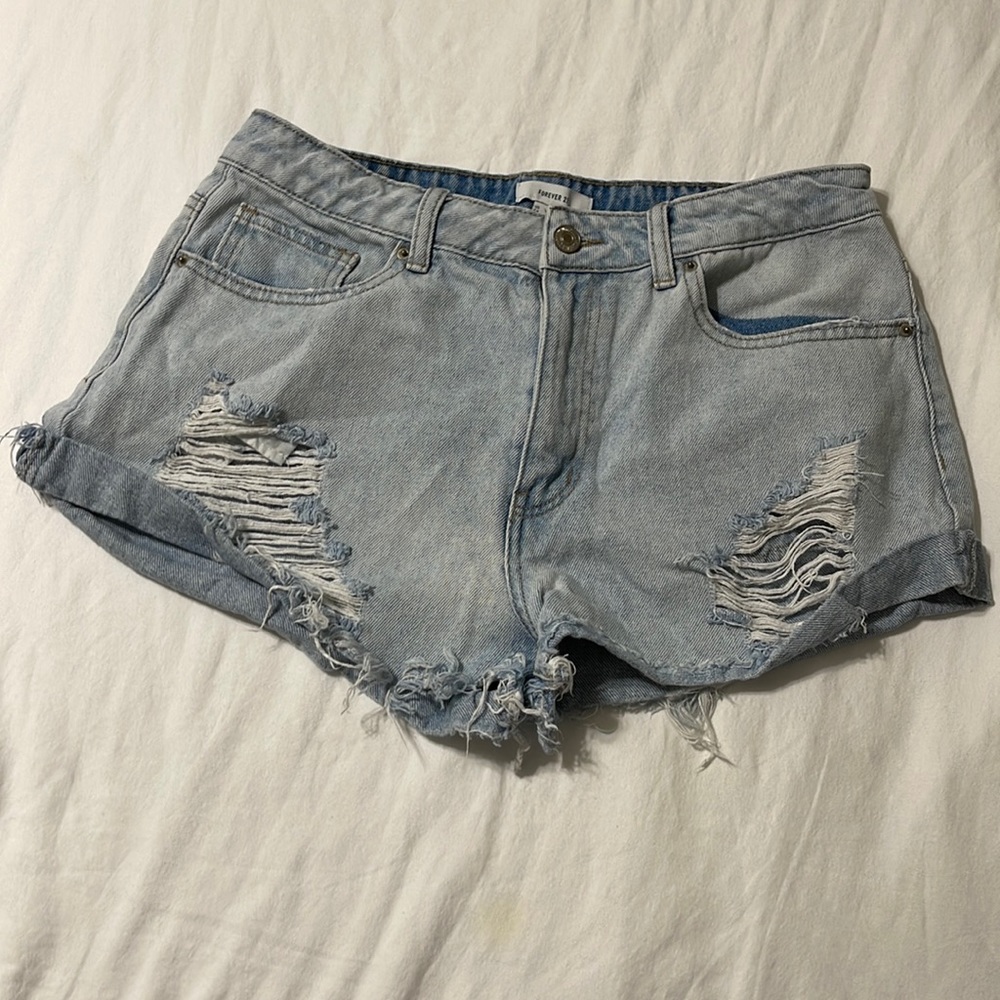 Distressed Jean Shorts